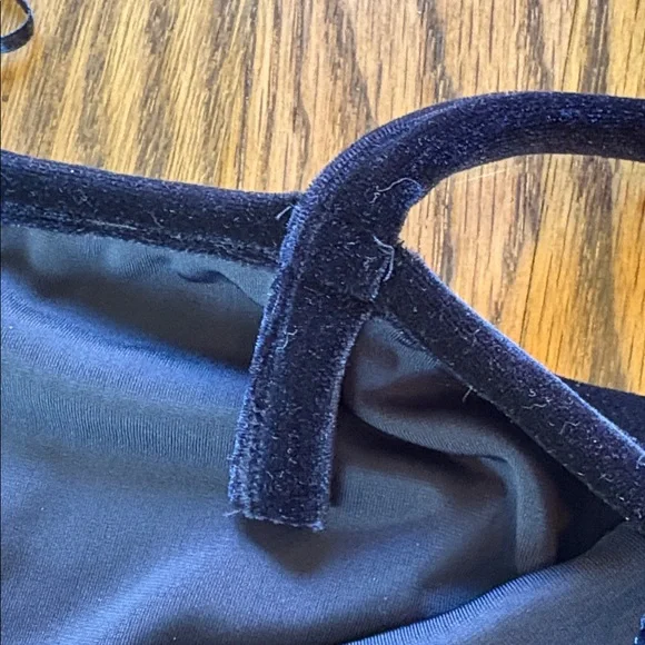 Vintage navy blue velvet sleeveless maxi dress with jacket size 6 - Picture 12 of 12